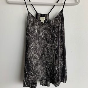 Patterned silk tank